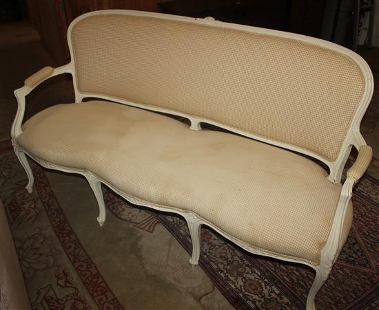 French painted settee